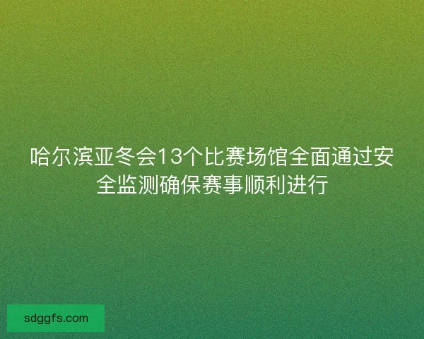 哈尔滨亚冬会13个比赛场馆全面通过安全监测确保赛事顺利进行